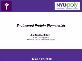 Engineered Protein Biomaterials