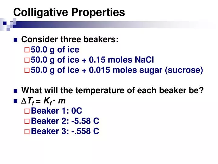 colligative properties