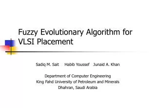 Fuzzy Evolutionary Algorithm for VLSI Placement