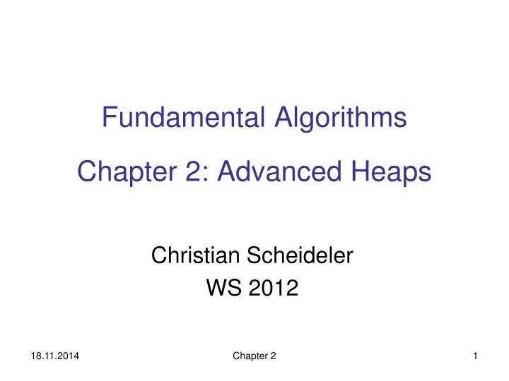 fundamental algorithms chapter 2 advanced heaps