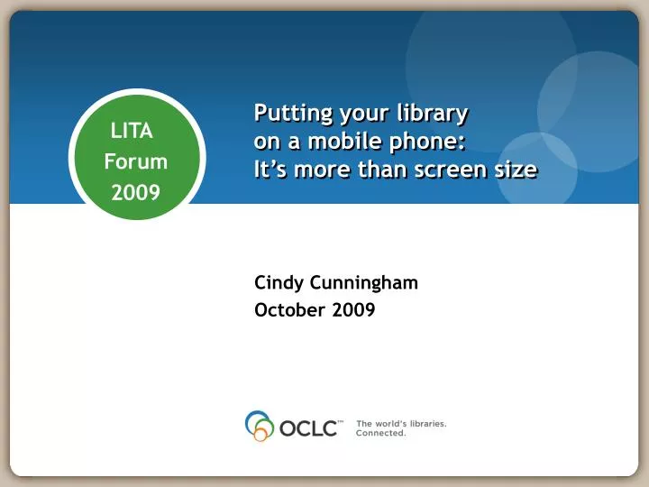putting your library on a mobile phone it s more than screen size