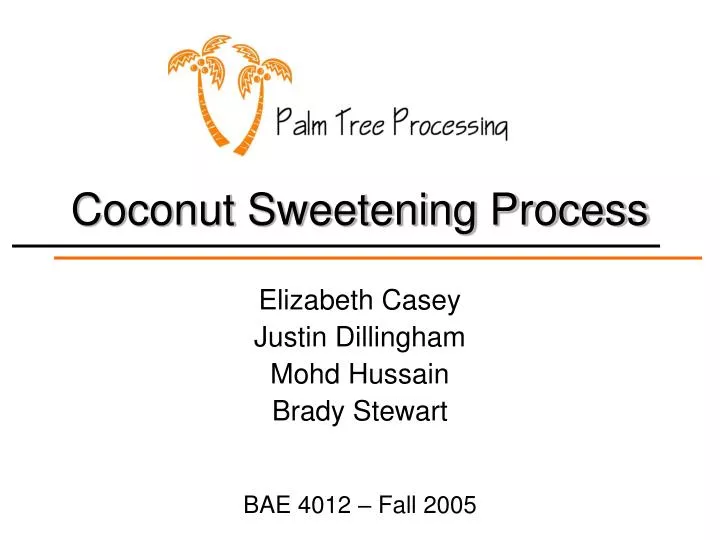 coconut sweetening process