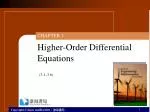 Higher-Order Differential Equations - slide 1