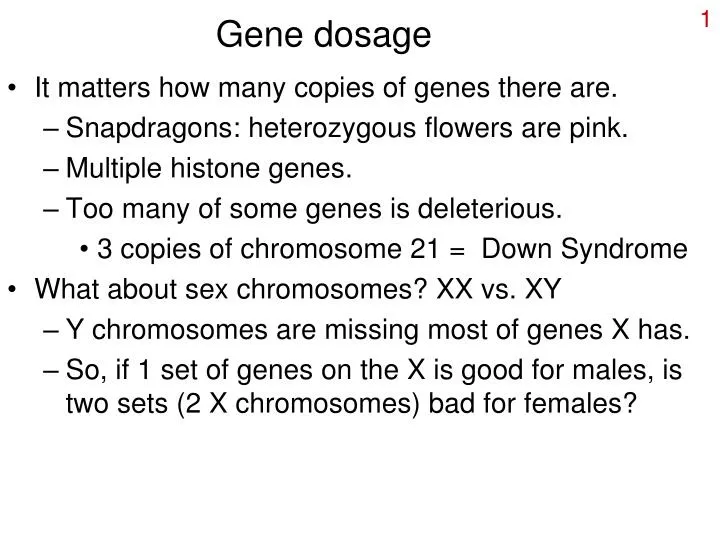 gene dosage