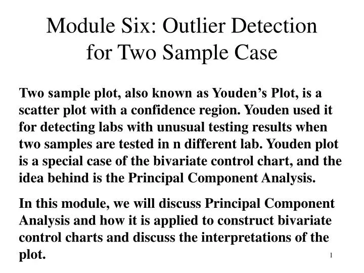 module six outlier detection for two sample case