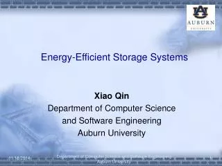 Energy-Efficient Storage Systems