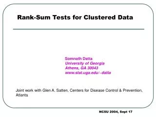 Rank-Sum Tests for Clustered Data