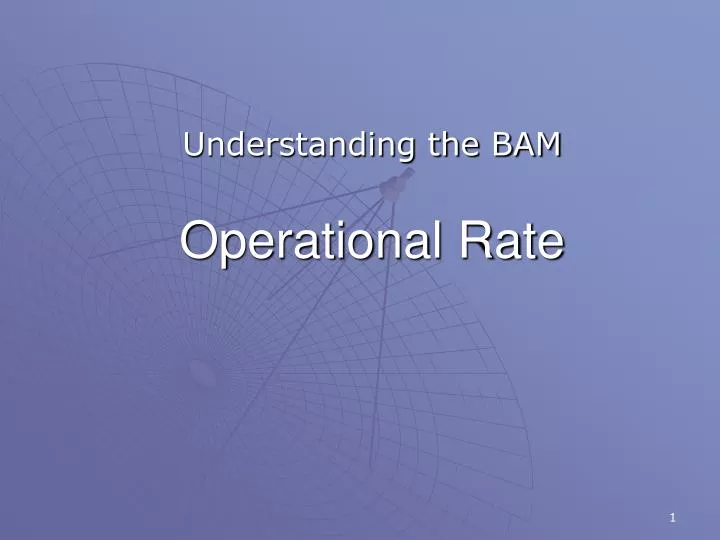 operational rate