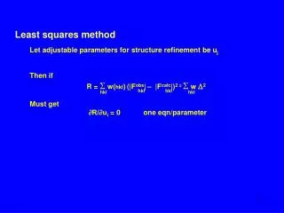 Least squares method