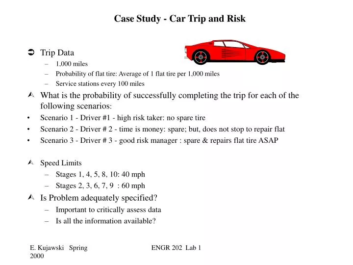 case study car trip and risk