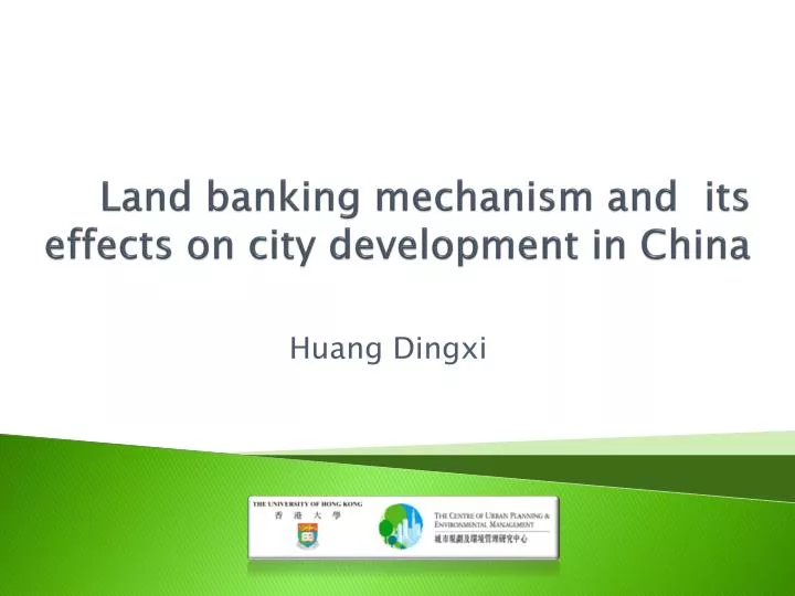 land banking mechanism and its effects on city development in china