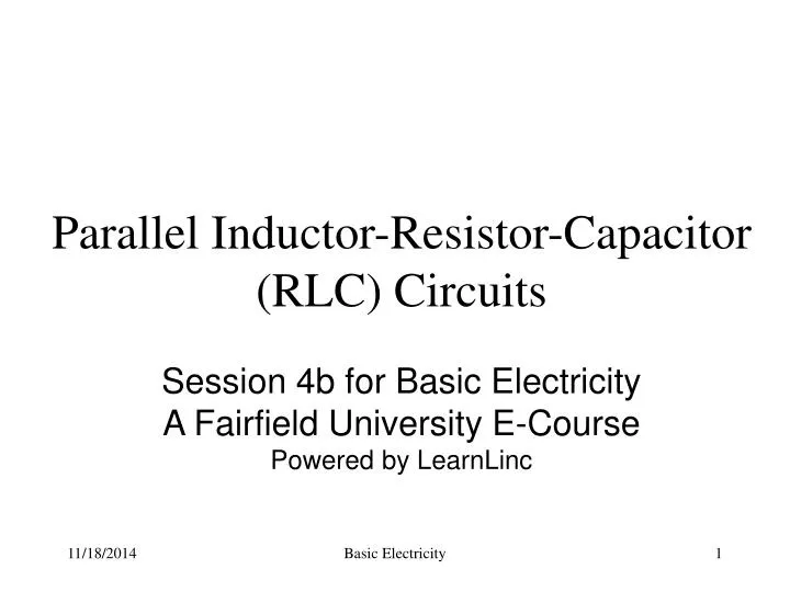 parallel inductor resistor capacitor rlc circuits