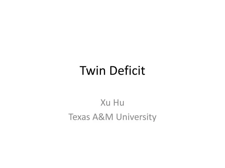 twin deficit