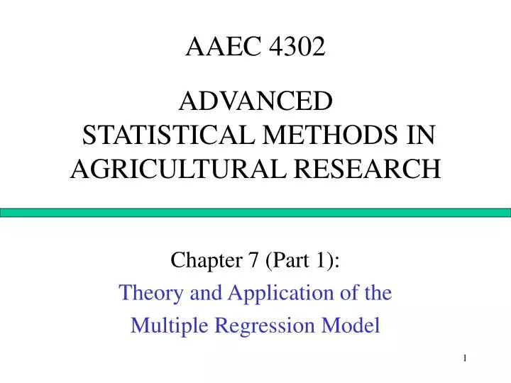 aaec 4302 advanced statistical methods in agricultural research