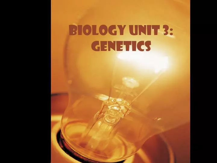 biology unit 3 genetics