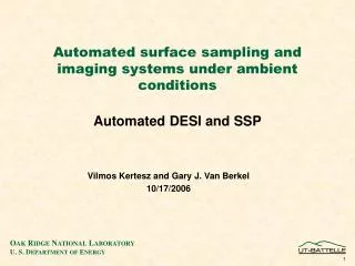 Automated surface sampling and imaging systems under ambient conditions