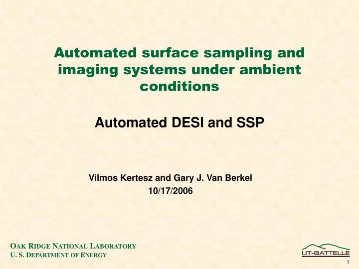 automated surface sampling and imaging systems under ambient conditions