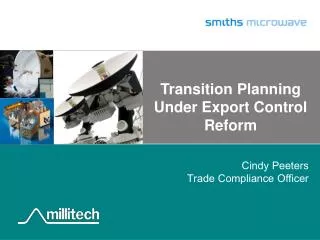 Transition Planning Under Export Control Reform