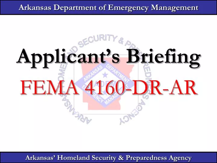 arkansas department of emergency management