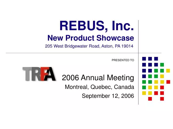 rebus inc new product showcase