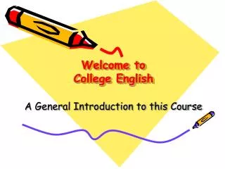 welcome to college english