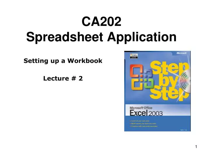 ca202 spreadsheet application