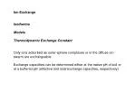 Ion Exchange Isotherms Models Thermodynamic Exchange Constant - slide 1