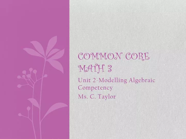 common core math 3