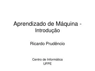 aprendizado de m quina introdu o