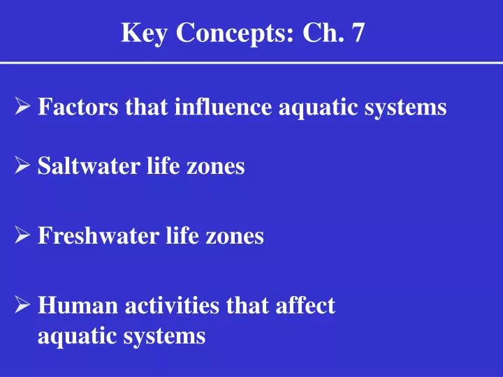 key concepts ch 7