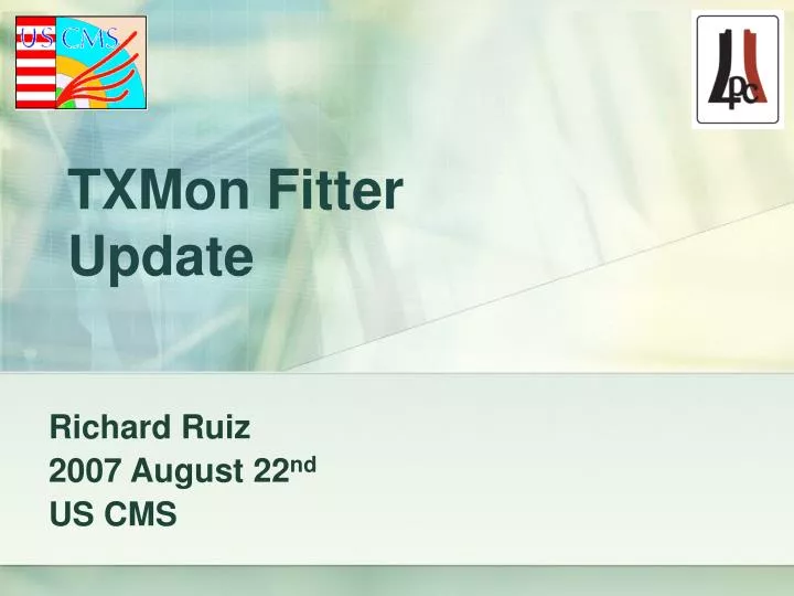 txmon fitter update