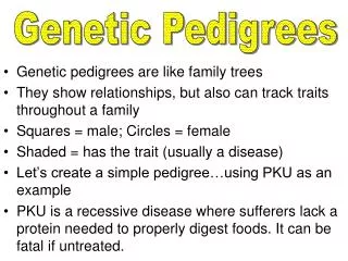 Genetic Pedigrees