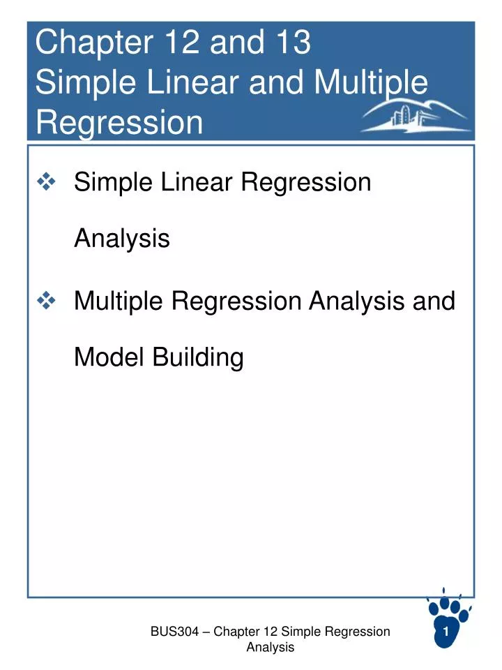 chapter 12 and 13 simple linear and multiple regression