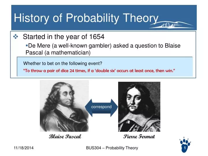 history of probability theory