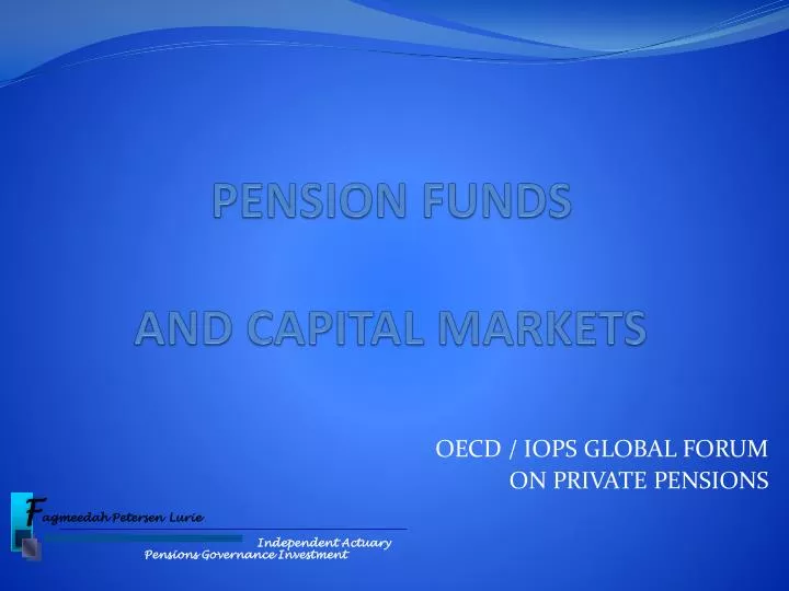 pension funds and capital markets