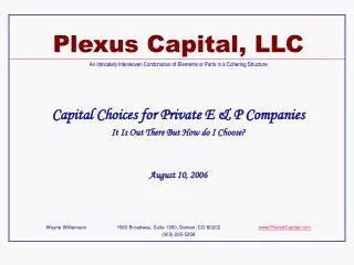 Plexus Capital, LLC