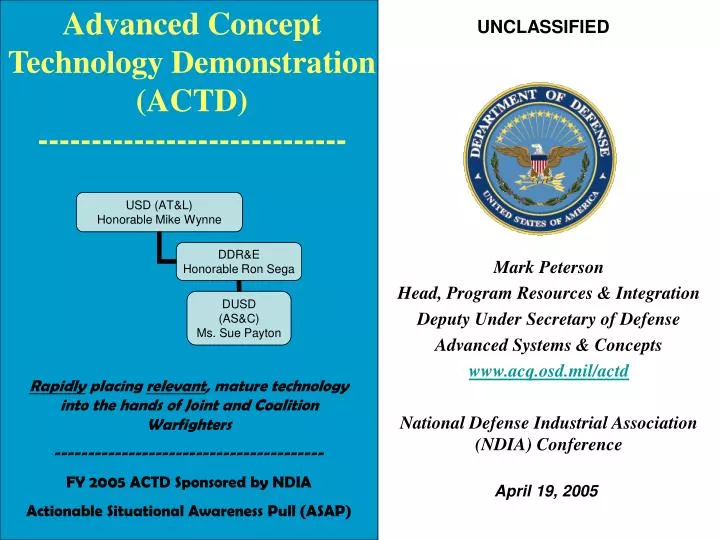 advanced concept technology demonstration actd