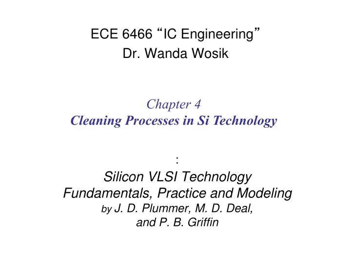 silicon vlsi technology fundamentals practice and modeling by j d plummer m d deal and p b griffin