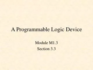 a programmable logic device