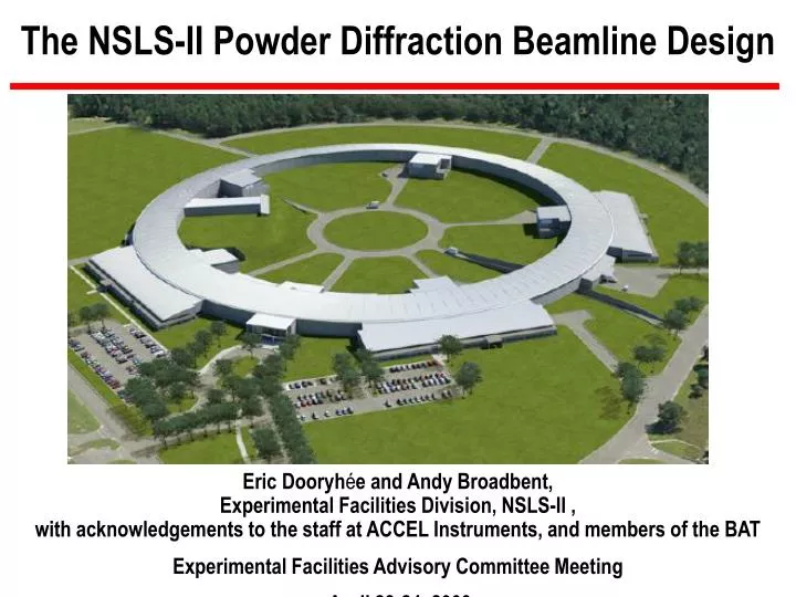 the nsls ii powder diffraction beamline design