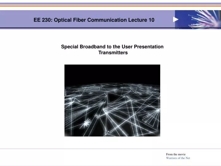 ee 230 optical fiber communication lecture 10