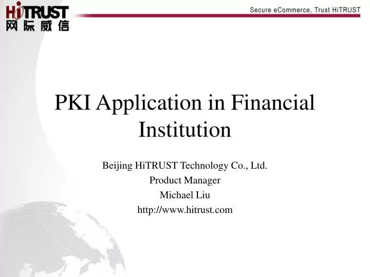pki application in financial institution