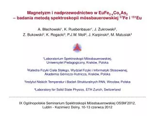 Magnetyzm i nadprzewodnictwo w EuFe 2-x Co x As 2
