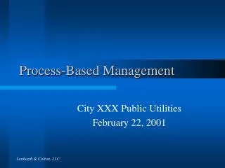 Process-Based Management