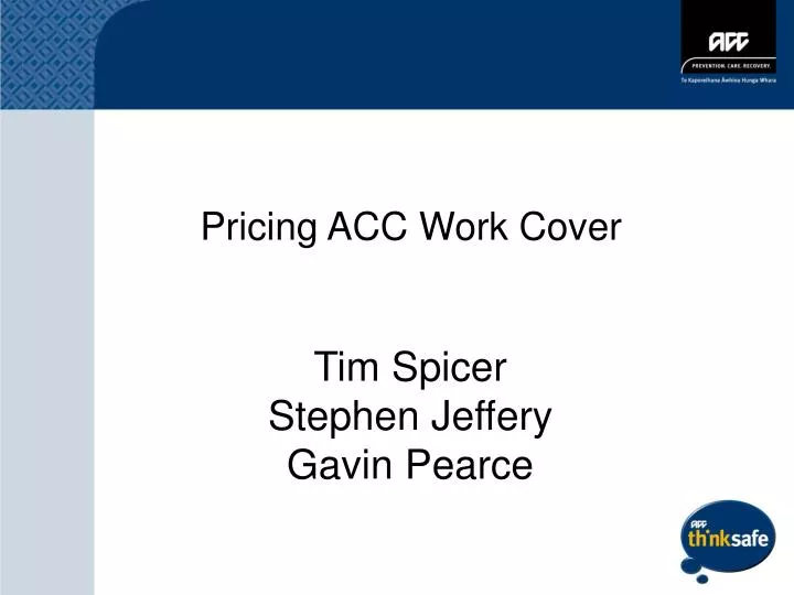 pricing acc work cover