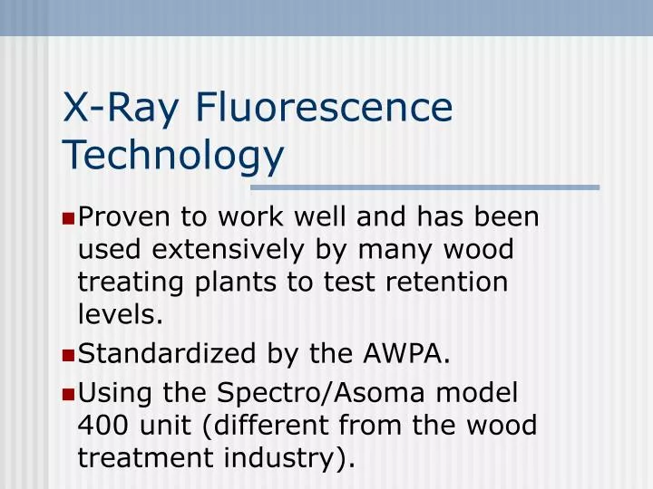 x ray fluorescence technology