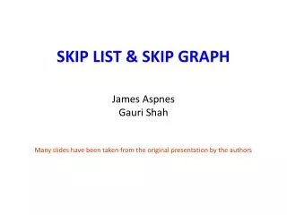 SKIP LIST &amp; SKIP GRAPH
