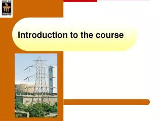 Introduction to the course