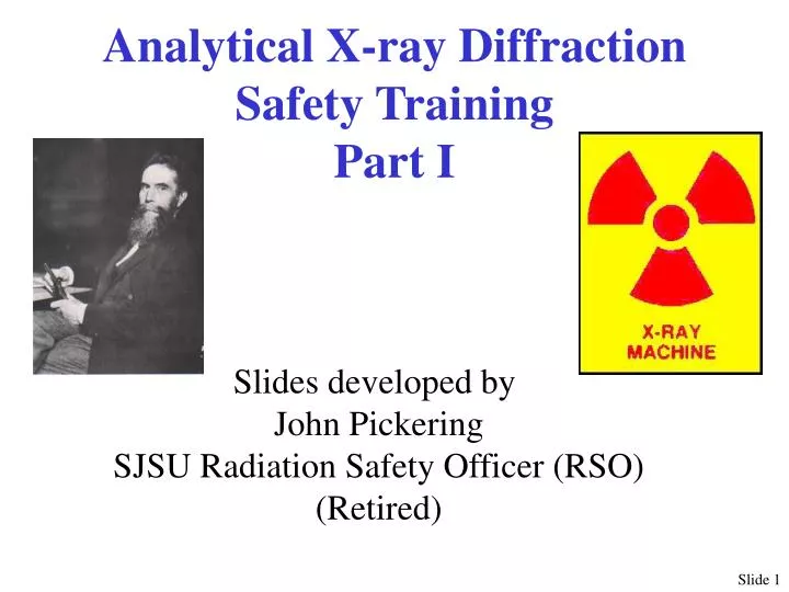 analytical x ray diffraction safety training part i