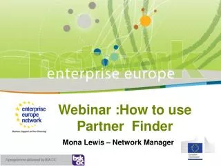 Webinar :How to use Partner Finder